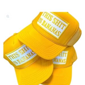 Yellow Trucker Hat with Bold Text